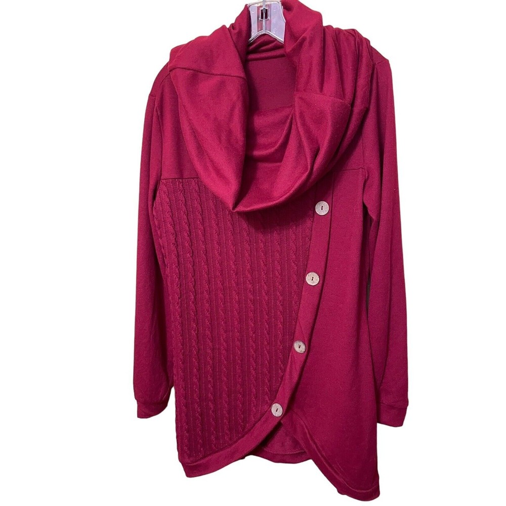 Dressfo Cowl Neck Sweater Cranberry Size XXL New With Tags READ Description